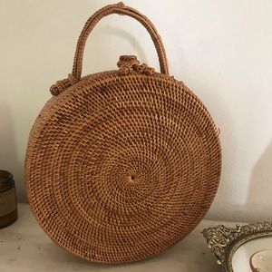 Bali Woven Circle Bag